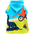 Pikkukuva 1 / 5: Hupullinen Dinosaur Kids -kylpyponcho-pyyhe kotiin, rannalle ja uima-altaalle