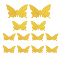 Miniatyrbilde 6 av 8: 12 stk/sett 3-dimensjonal klistremerke Simulering Flash Bakgrunn Stue Bryllupsveggkunst for HomeShiny Gold