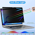 Miniatyrbillede 4 af 5: Privatlivsskærmbeskytter, magnetisk aftagelig anti-blåt lys skærmbeskytter kompatibel med Macbook-I MacBookAir-Pro13.3-inch2022