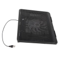 Miniatyrbilde 6 av 8: Bærbar kjøler Kjølepute Base Stor vifte USB-stativ for 14" eller under Notebook Black