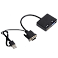 Miniatyrbillede 5 af 8: VGA til VGA High Definition Multimedia Interface Splitter Konverter Støtte Dual Display AdapterSort
