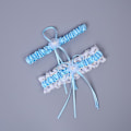 Miniatyrbild 4 av 5: Pärlstretch Bröllopsstrumphållare Set - Elegant Spets för Brudens Ben