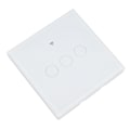 Miniatyrbillede 4 af 8: Smart WIFI-afbryder 3-vejs 86-type vægkontakt med hærdet glaspanel EU-stik 100 til 240V hvid