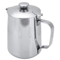Miniatyrbilde 2 av 4: Melkekanne i rustfritt stål med lokk - 350 ml kapasitet, ideell for latte art og espressomaskiner