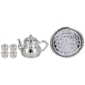 Miniatyrbillede 6 af 8: Retro Tekande Sæt Udsøgt Udskåret Elegant Retro Glattere Linjer Anti Deformation Rust Kaffekande Sæt til Gave