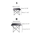 Miniatyrbillede 5 af 8: Rullebord i aluminiumlegering til camping, rullebord, skridsikkert, holdbart, mini-picnicbord til camping, vandreture og rejser
