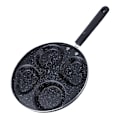 Miniatyrbilde 3 av 8: Multifunksjonell firehulls frokoststekepanne Non-stick stekepanne Kjøkkenverktøy 24,5 cm