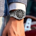 Miniatyrbild 3 av 3: Rostfritt Stål Mesh Klockarmband för Män Kvinnor, Snabbfäste Mesh Klockarmband (22mm Silver)
