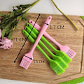 Miniatyrbilde 4 av 5: Silikon Penslingsett Varmebestandig Lang Håndtak Bakepensel for Grilling Baking BBQ Matlaging 6 Farger