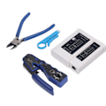Miniatyrbilde 5 av 8: RJ45 Crimp Tool Kit Pass Through All in One Ethernet Crimper for Cat5e Cat6 Cat6a 8P8C Modular Connector Crimping