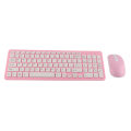 Miniatyrbilde 1 av 8: 96 taster trådløst tastatur Mus Combo 10 meter overføring Fade motstandsdyktig tastatur Mus Combo med antiskli matte rosa