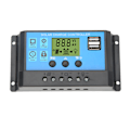 Pikkukuva 7 / 8: 12V 24V aurinkolatauksen ohjain USB PWM aurinkopaneeli lataussäädin LCD-näytöllä 30A