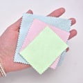 Miniatyrbillede 5 af 5: Dobbeltsidet Smykkepudseklud 60mm 80mm 100mm Til Guld Sølv Rengøringsværktøj 10-30Stk Mikrofiber 8x8cm30StkPink