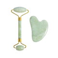 Miniatyrbillede 1 af 5: Ansigtsmassagesæt: Jade-Rulle, Gua Sha, Pandebånd - Spa-Kit til Kvinder. Ansigtsmassage-Rulle til Kvinder: Jade-Ansigtsrulle, Ansigts-Guasha. Øjenmassage.