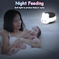 Miniatyrbillede 5 af 5: LED Natlampe til Børn, Oreo Cookie Kanin Natlampe til Børn, Silikone Natlampe til Børn, LED Sengelampe til Babyer Velegnet til Dekoration Legetøj Helligdage