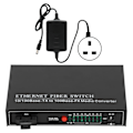 Miniatyrbilde 1 av 8: Ethernet Fiber Switch TBC-MC3418ED20 Plug Play Stabil Robust Aluminiumlegering Datamaskinnettverksswitcher 100-240VUK Plugg