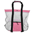 Miniatyrbillede 1 af 8: Strandtasker Mesh Bomuld Oversize Opbevaring Tote Tasker til Strand Picnic Grill Camping Pink