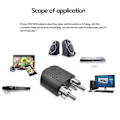 Miniatyrbilde 2 av 5: 3,5 mm hun til dobbel hann lyd (rca) jack adapter 1 hun til 2 hann 1/8in