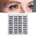 Miniatyrbillede 5 af 8: 20 par falske øjenvipper tætte krøllede 3D tredimensionelle sorte falske øjenvipper til scene fest makeup