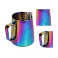 Miniatyrbilde 8 av 8: 380 ml rustfritt stål melkeskummende kopp blank fargerik spiss munn kaffe melkeskummende kopp for hjem kaffebar