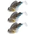 Miniatyrbilde 2 av 8: 3 stk PVC kunstig naturtro jig fiske lokke agn fisk takle med høyt karbonstål enkeltkrok