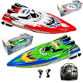 Miniatyrbilde 3 av 6: RC-båt - Fjernstyrt racerbåt for bassenger og innsjøer - Mini Speed Boat-leker - Utendørs eventyr - Elektrisk båtleker for barn