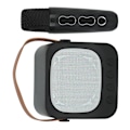 Miniatyrbild 8 av 8: Mini Karaoke Maskin Bärbar Bluetooth Högtalare Med Trådlös Mikrofon Bas Diskant Justering Svart