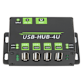 Miniatyrbild 4 av 8: Industriell expansionshubbadapter 4-portars USB2.0 Multipel skyddskretsar Multigränssnittshubb 100V‑240VUS-kontakt