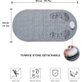 Pikkukuva 2 / 4: Liukumaton PVC-suihkumatto irrotettavalla hohkakivellä - 40 x 80 cm, kylpyamme ja lattiahierontamatto imukupeilla ja viemäröinnillä