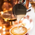 Miniatyrbild 4 av 5: Mjölkskummande set i rostfritt stål med Latte Art-penna - 350 ml (12 oz) skummande kanna för kaffe Cappuccino