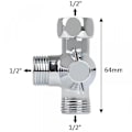 Miniatyrbilde 2 av 4: 3-veis omlederventil bryter dusjarm 3-veis omleder solid messing, polert krom