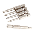 Miniatyrbillede 6 af 7: 5 stk. 50 mm 1/4\" Hex Skaft Trekant Skruetrækker Bits Δ1.8/Δ2.0/Δ2.3/Δ2.7/Δ3.0 Stærk Magnetisme