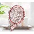 Miniatyrbild 4 av 4: Handspegel Vintage Handspegel med Handtag Sminkspegel Resespegel (Oval, Roséguld)
