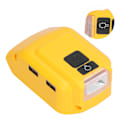 Miniatyrbilde 7 av 8: Batteriladeradapterkonverter LED-arbeidslys for 14V‑22V USB-lading DC12V-utgang DCB090 med 12VDC-hull
