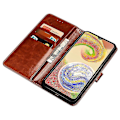 Miniatyrbillede 3 af 5: Til Samsung Galaxy A15 5G Etui Crazy Horse Tekstur Læder Wallet Cover-B6 Sort