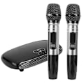 Miniatyrbillede 5 af 8: 100-240V K8 USB Karaoke-maskine Trådløs Bluetooth-lydkort Mikrofon Hjem TV Mobiltelefon Sort AU-stik