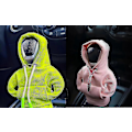 Miniatyrbild 1 av 5: Växelspaksknopp Hoodie Skydd - 2st Mjuk Sweatshirt för Biltillbehör gul-röd-rosa-blå 8st