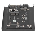 Miniatyrbilde 3 av 8: SATA Adapter 2 i 1 MSATA/M2 NGFF SSD til Dual Port SATA3 Converter med 3,5 tommers harddiskstøtte Datatilbehør