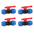 Miniatyrbillede 1 af 8: 4 stk. PE lige kugleventil afspærringsventil til hjem og have rør fittings tilbehør 1/2in
