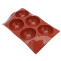 Miniatyrbillede 2 af 8: Halvkugle silikone 3D-form chokoladeform til fremstilling af chokoladekage Fudge Bageware Rund Donut