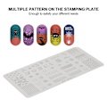 Miniatyrbillede 7 af 8: Negle stempling plader Stencils Mønster DIY Negle Printing Stempling skabelon Manicure Tool09-12