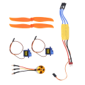 Pikkukuva 3 / 8: A2212 2200KV Harjaton moottori 30A ESC SG90 9G Micro Servo 6035 Potkuri RC-tasolle (2200KV Moottori 6035 Potkuri 9G Servo 30A ESC)