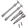Miniatyrbilde 4 av 8: Rustfritt stål fremre drivaksel hundeben erstatning for Axial SCX24 90081 1/24 RC bil