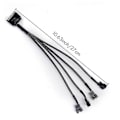 Pikkukuva 2 / 5: Jäähdytystuulettimen adapterikaapeli, 15-nastainen SATA - 4 x 3-nastainen / 4-nastainen 12V PC-kotelotuulettimen virtalähdekaapeli