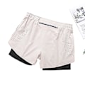 Miniatyrbild 5 av 5: Herrshorts i dubbla lager med snabbtorkande funktion för fitness, 2XL, blå