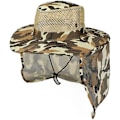 Miniatyrbillede 1 af 5: Udendørs Fiskehat med Camouflage Klap Øredækken Camouflage Skygge Vandtæt Kasket til Jagt Vandring Camping Vandring 1 stk.
