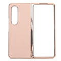 Miniatyrbild 1 av 8: Phone case Cover för Samsung Galaxy Z Fold 4 Nanoplätering Äkta läder Repsäkert Rosa