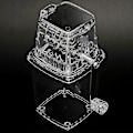 Miniatyrbilde 2 av 3: Isknuser Manuell Roterende Isknuser Hjem 1.25l Krombelagt (transparent) Zekai