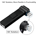 Miniatyrbilde 3 av 5: 180 Graders Rotasjon USB-utviderhub, 4 Port USB Hub Strømadapter, USB-utvider 90/180 Graders Rotasjon for PC, Laptop, Tastatur, Mus, Harddisker og Andre US