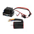 Miniatyrbild 4 av 8: 3650‑2300KV Vattentät Borstlös Motor med 60A ESC Programmeringskort 4mm Banankontakthållare för 1/8 1/10 RC Bil